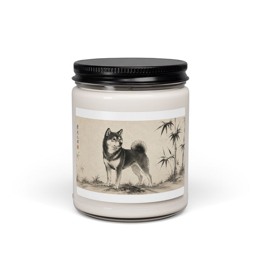 Bamboo Shadow | Shiba Inu Sumi-e Soy Candle
