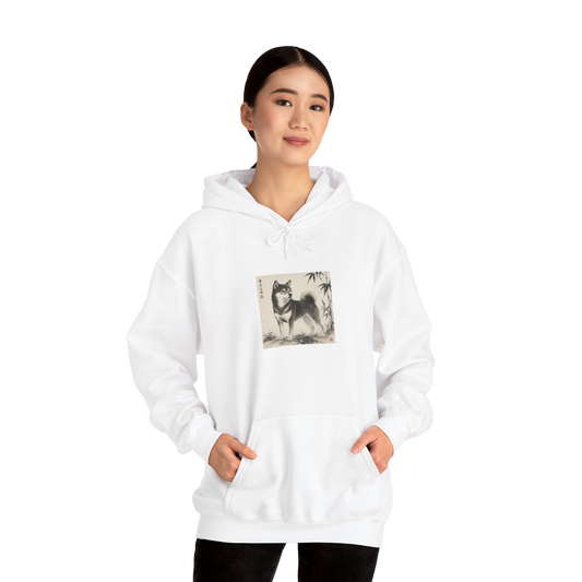 Shiba Inu Sumi-e Hoodie