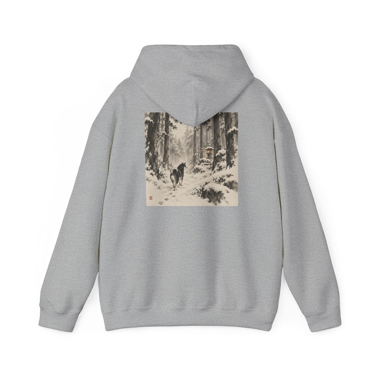 Snow Lantern | Shiba Inu Sumi-e Art Hoodie
