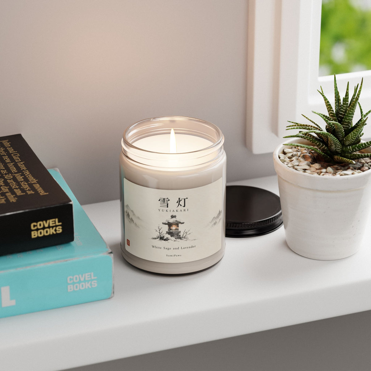 Yukibi | Sumi-e Style White Sage and Lavender Aromatherapy Candle