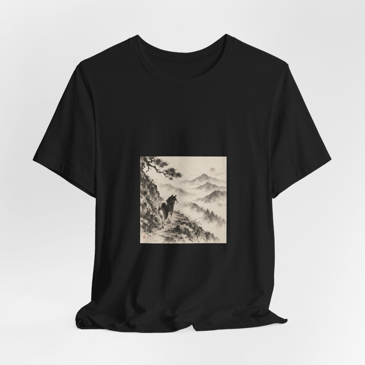 Misty Road | Shiba Inu Sumi-e T-shirt
