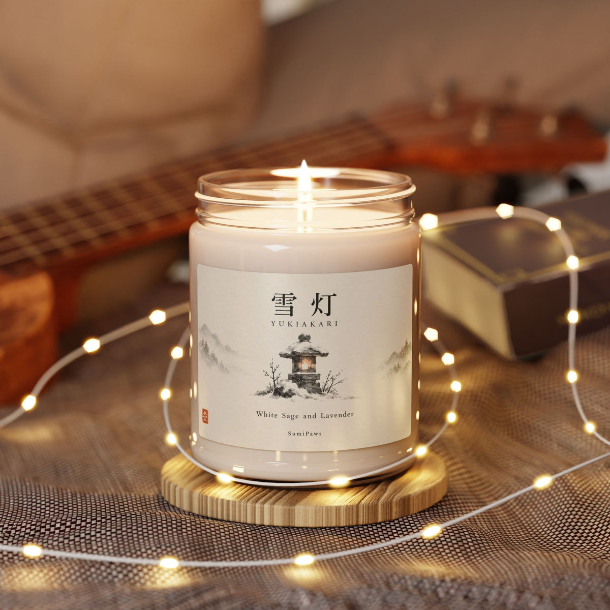 Yukibi | Sumi-e Style White Sage and Lavender Aromatherapy Candle