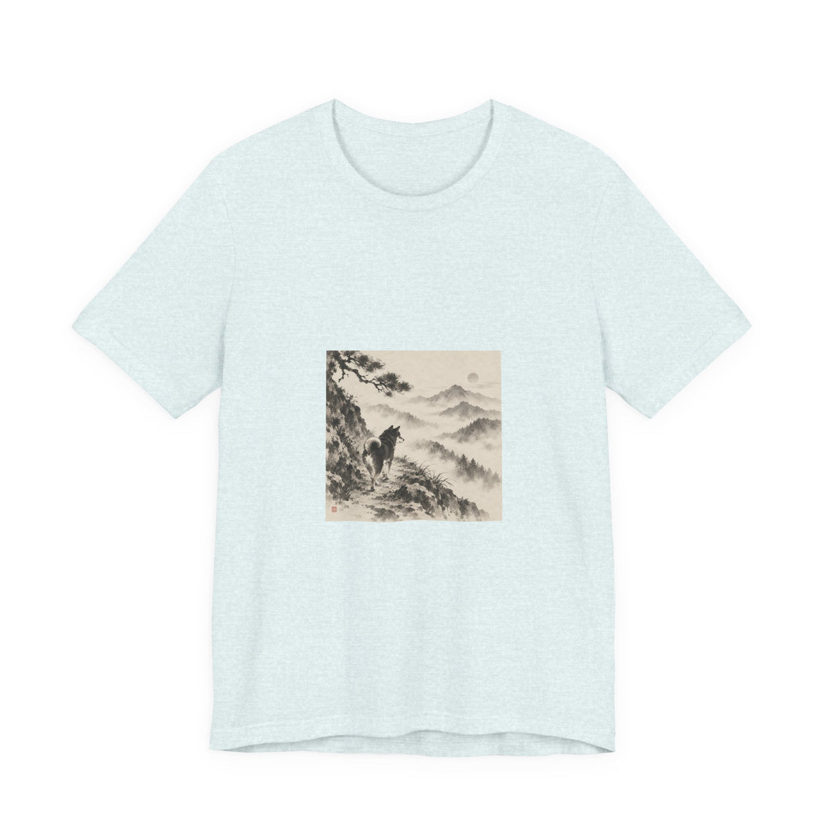 Misty Road | Shiba Inu Sumi-e T-shirt