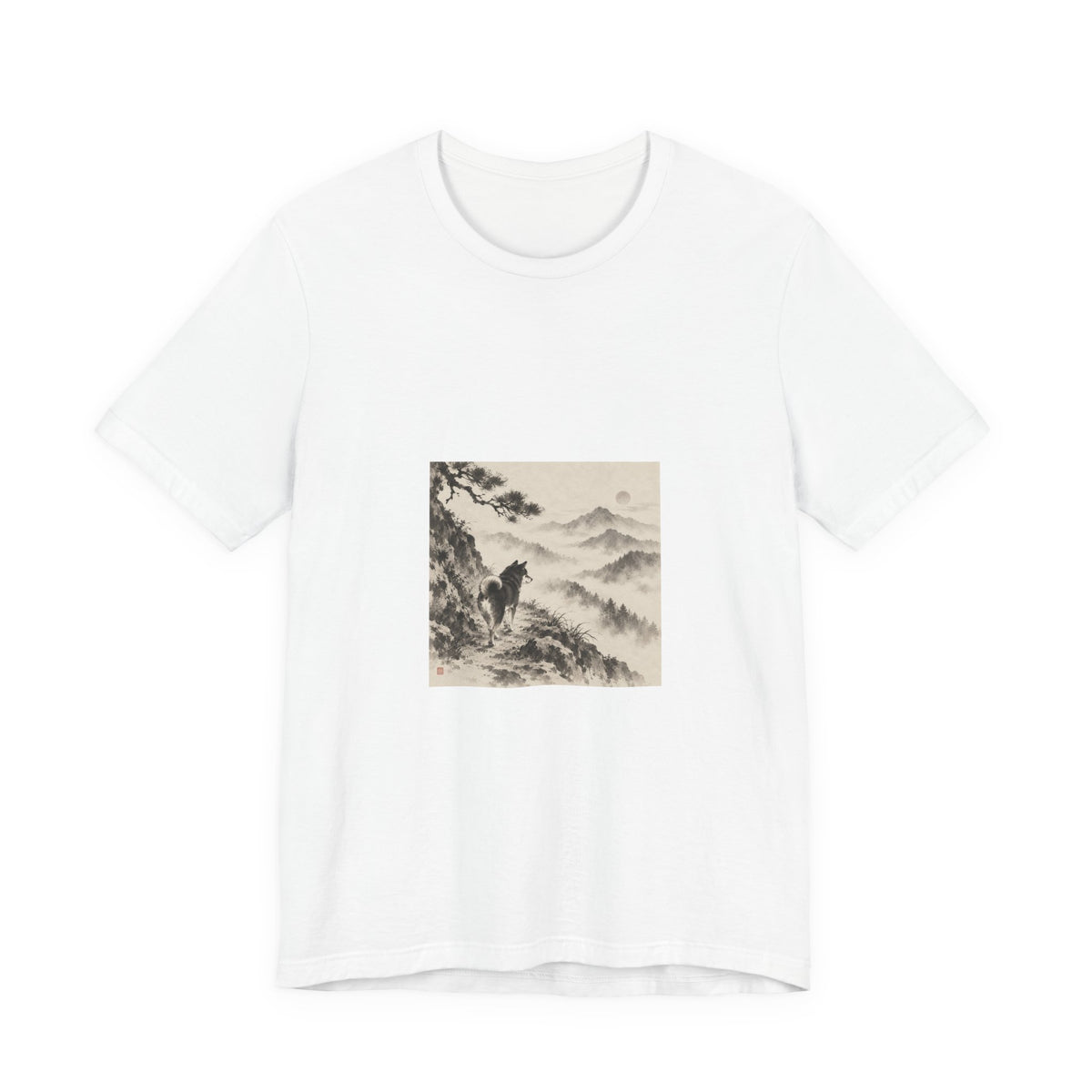 Misty Road | Shiba Inu Sumi-e T-shirt