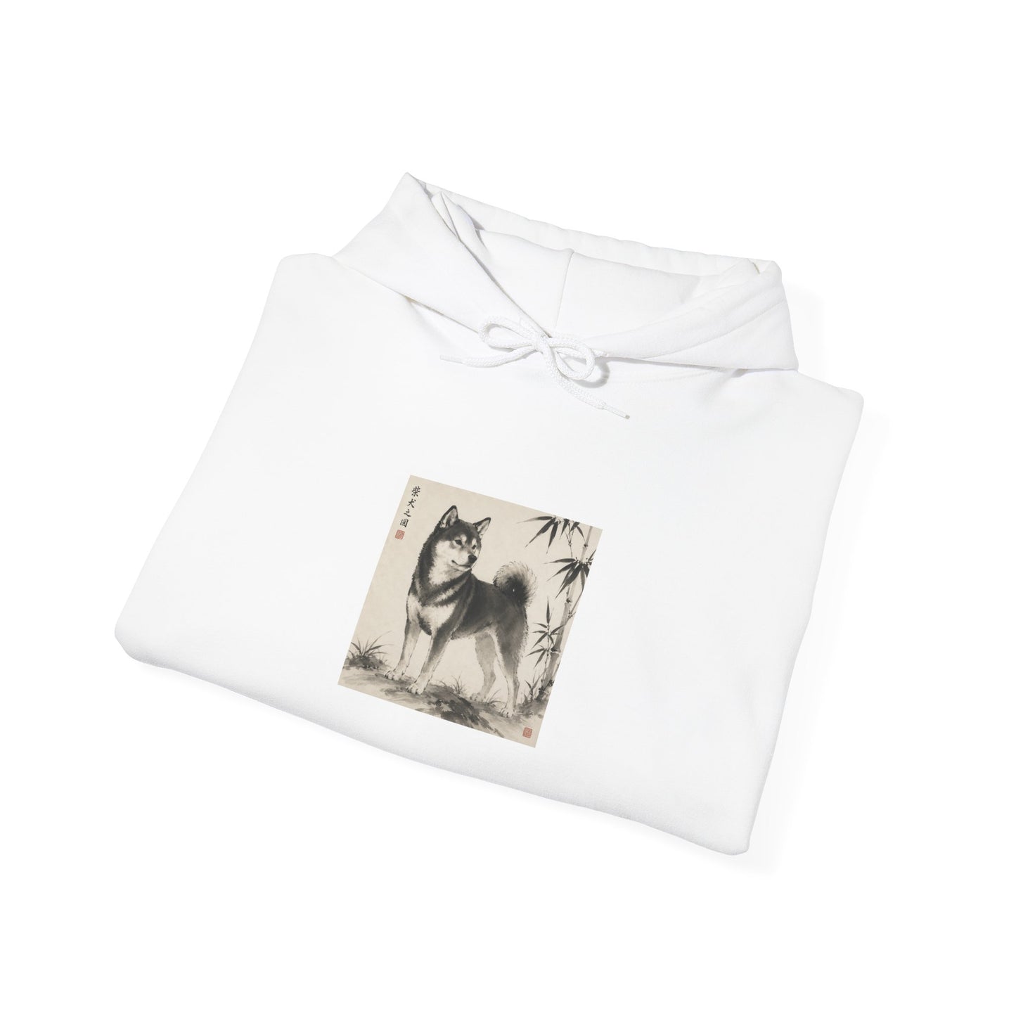 Sudadera con capucha Shiba Inu Sumi-e