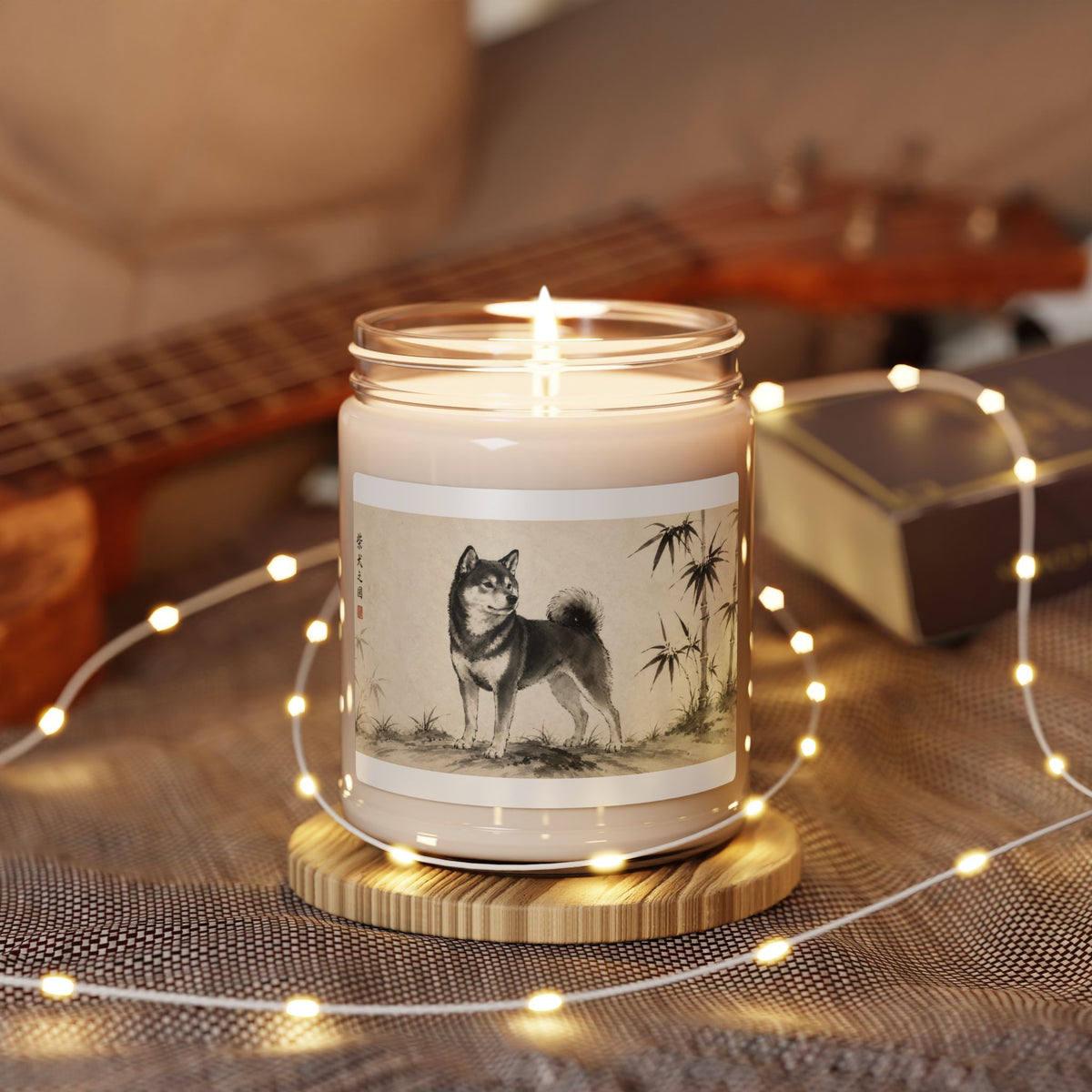 Bamboo Shadow | Shiba Inu Sumi-e Soy Candle