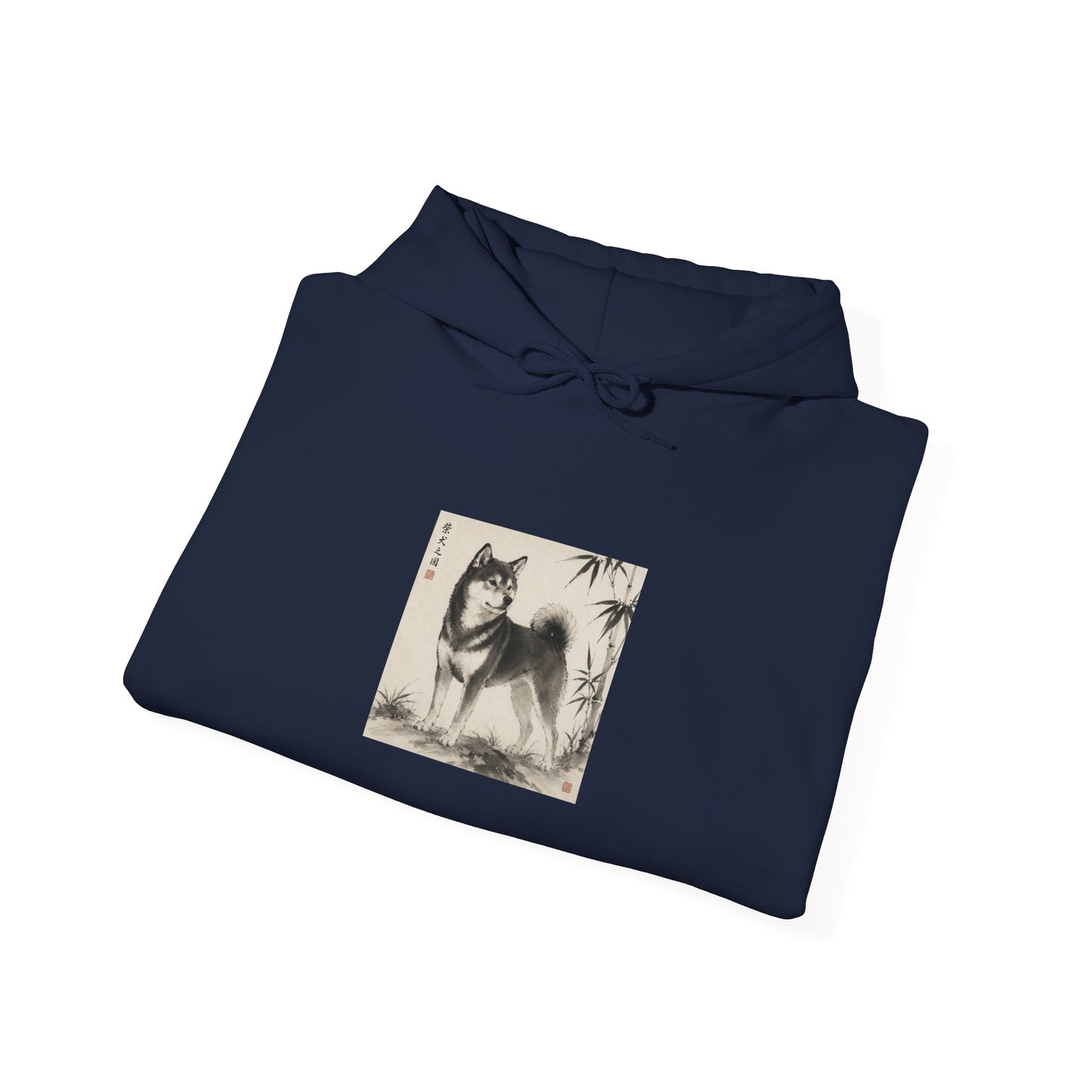 Sudadera con capucha Shiba Inu Sumi-e