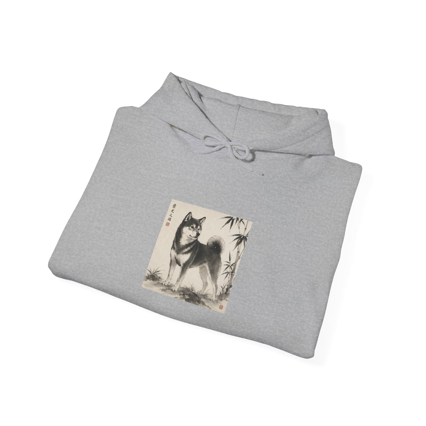 Sudadera con capucha Shiba Inu Sumi-e