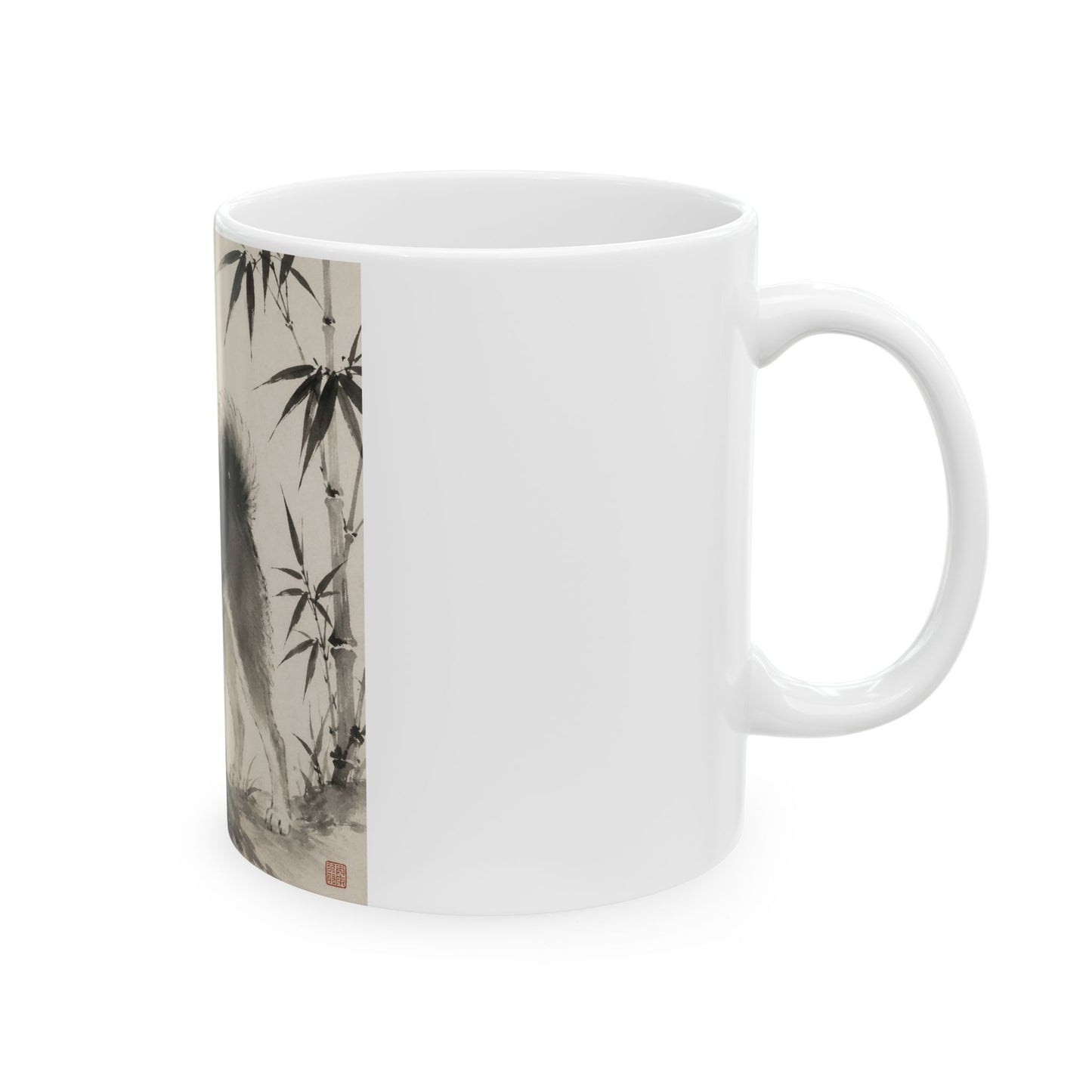 Shiba Inu Sumi-e Ceramic Mug