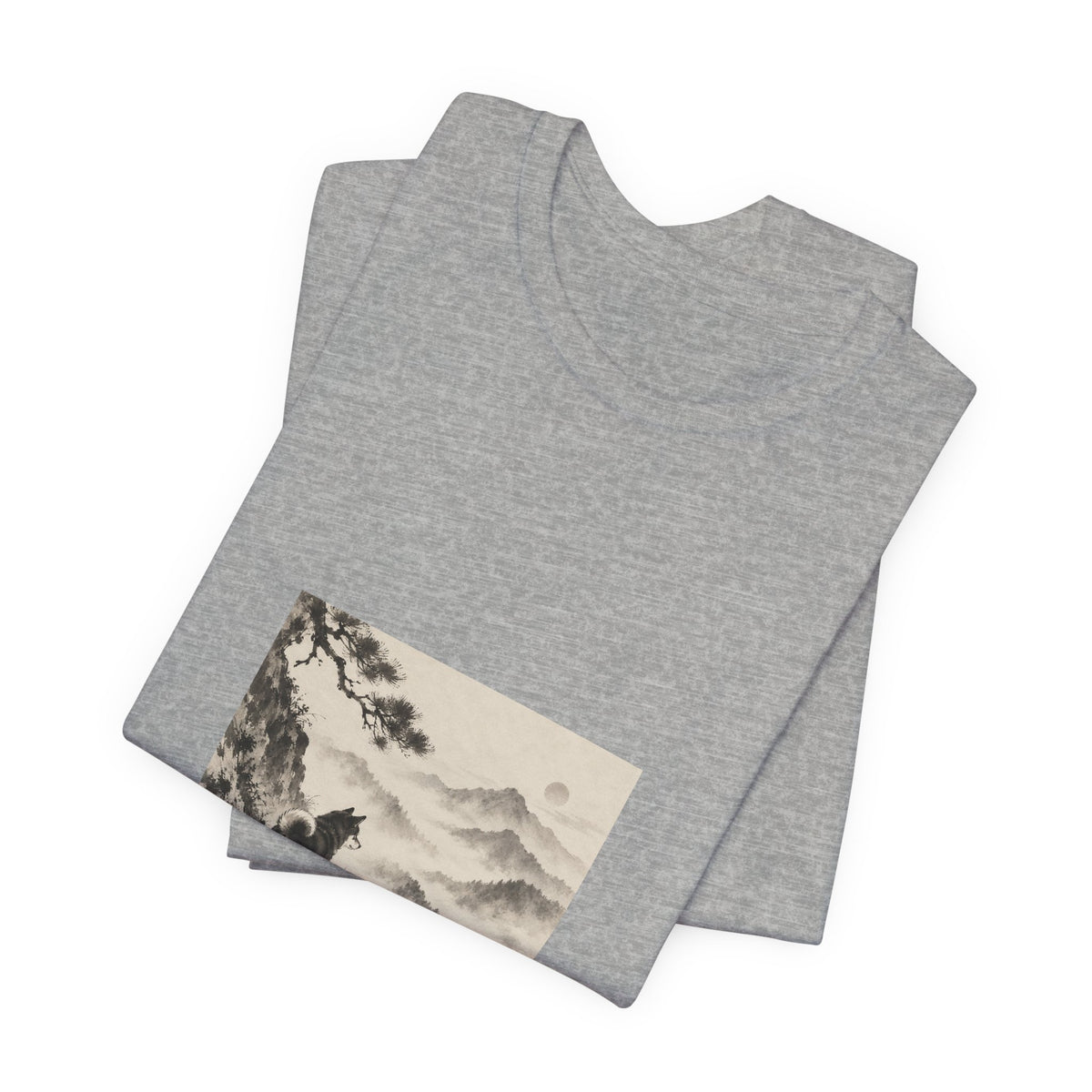 Misty Road | Shiba Inu Sumi-e T-shirt