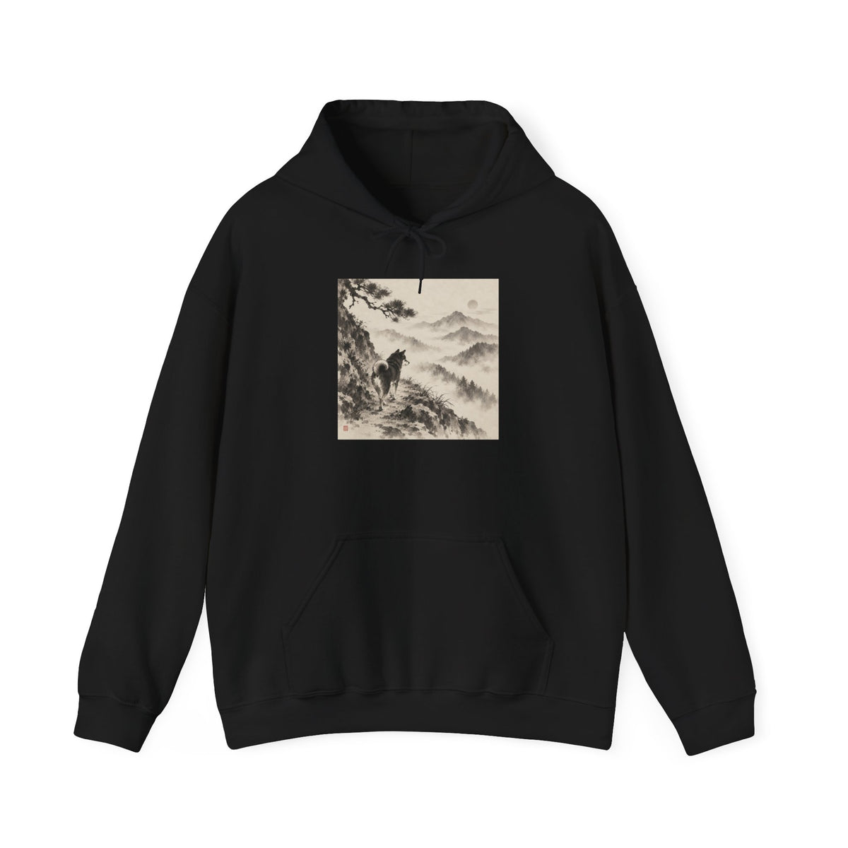 Misty Path | Shiba Inu Sumi-e Hoodie