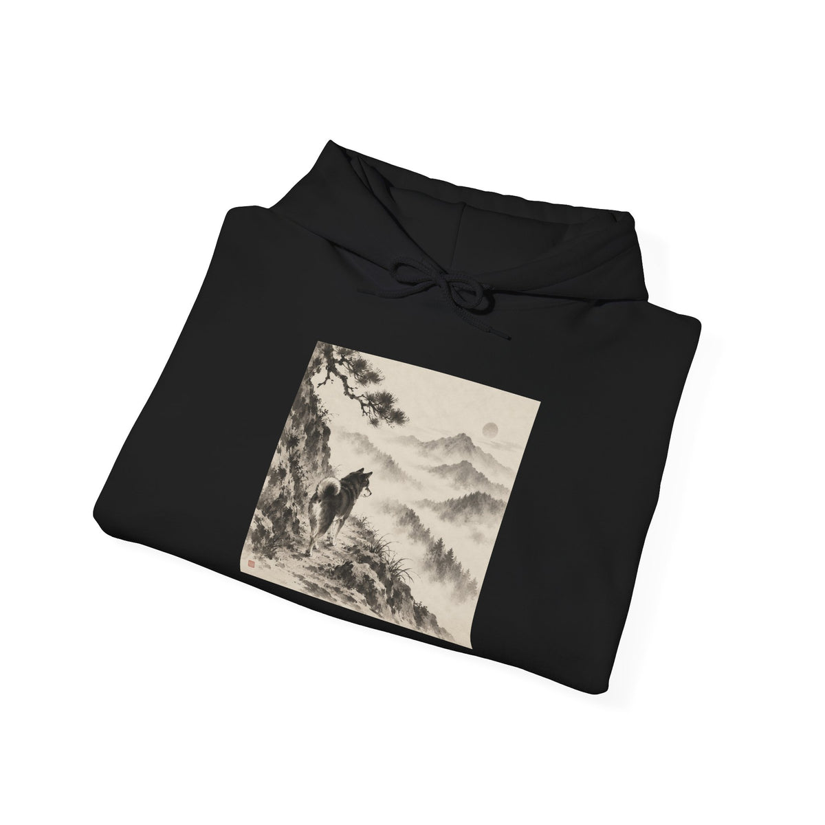 Misty Path | Shiba Inu Sumi-e Hoodie