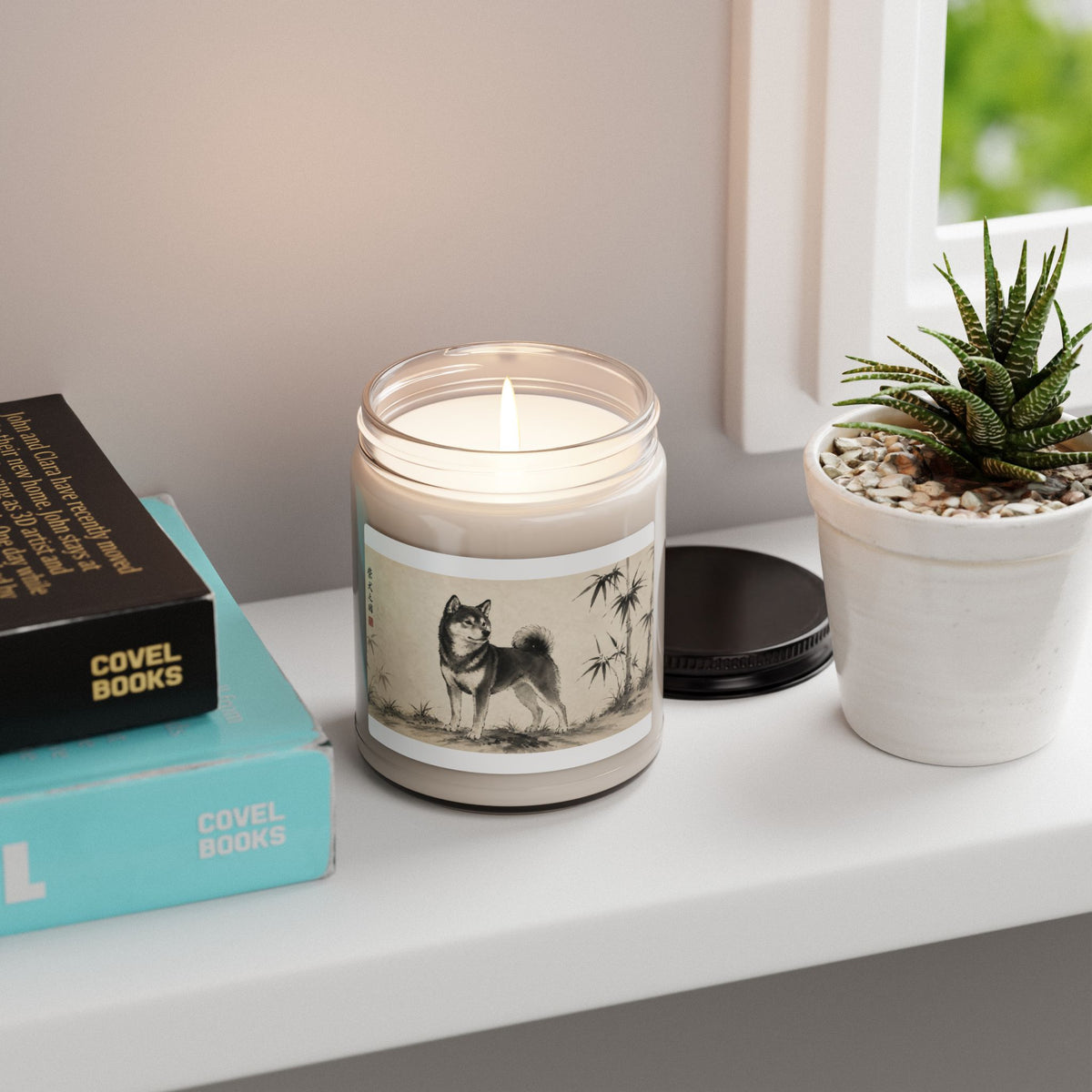 Bamboo Shadow | Shiba Inu Sumi-e Soy Candle