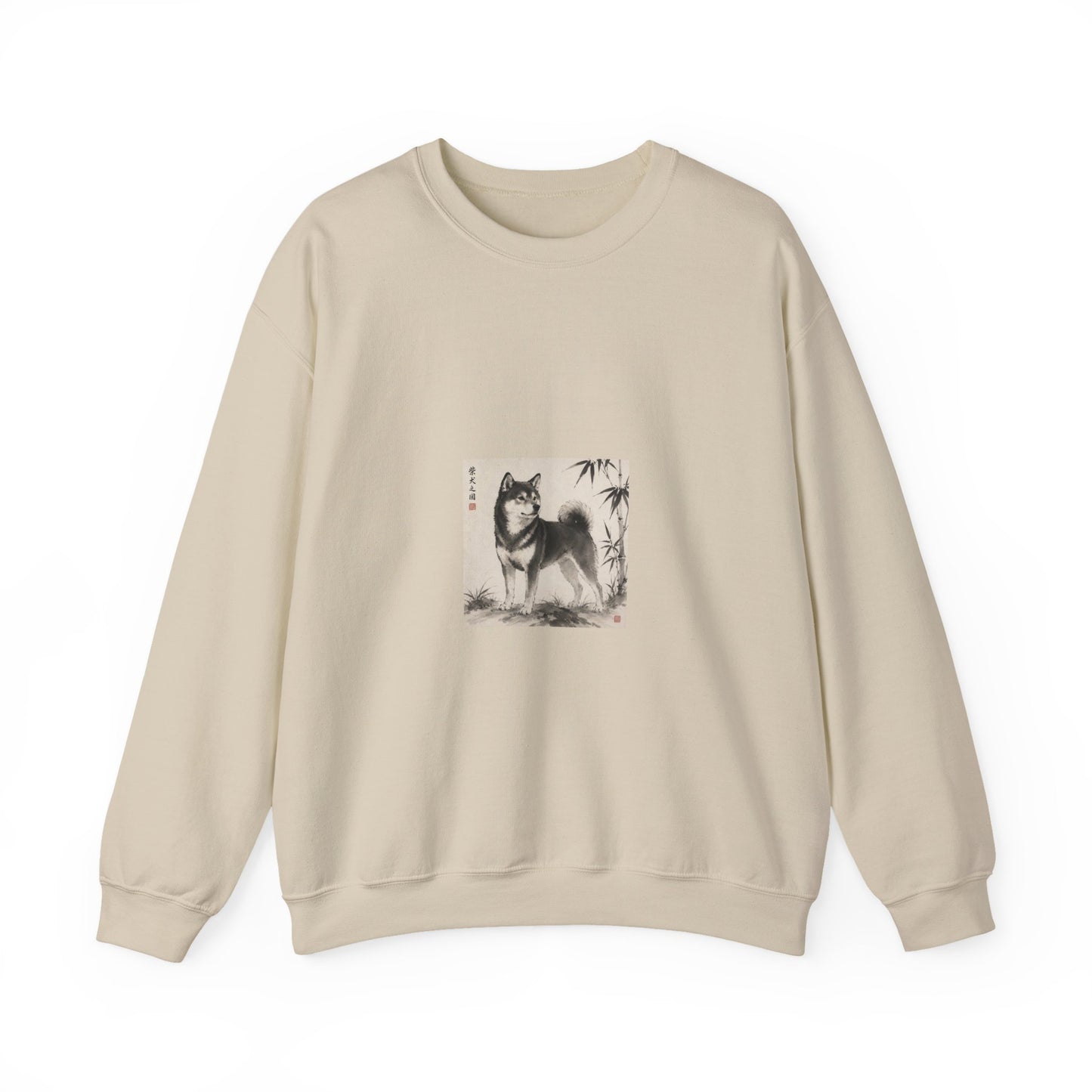 Shiba Inu Sumi-e Crewneck Sweatshirt