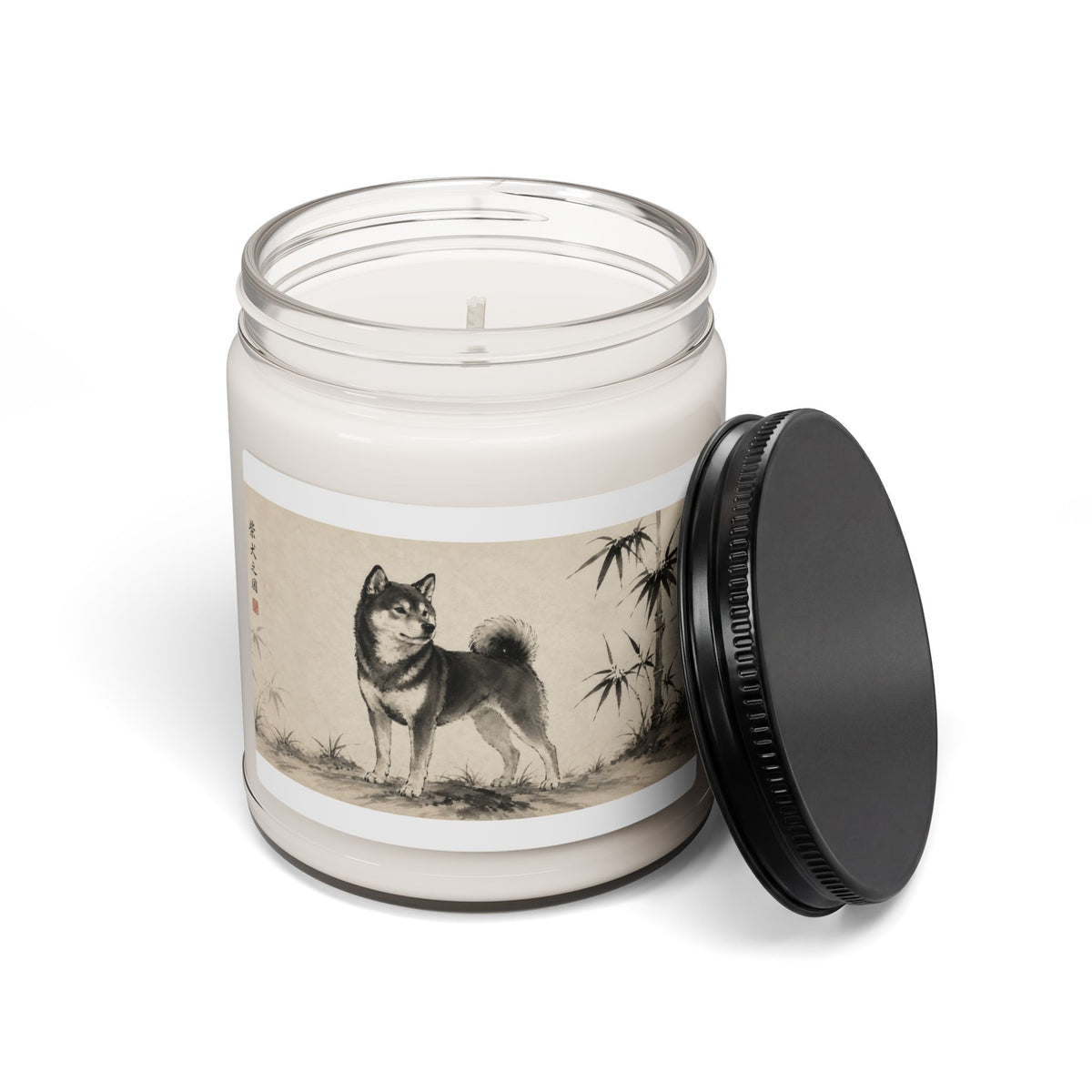 Bamboo Shadow | Shiba Inu Sumi-e Soy Candle