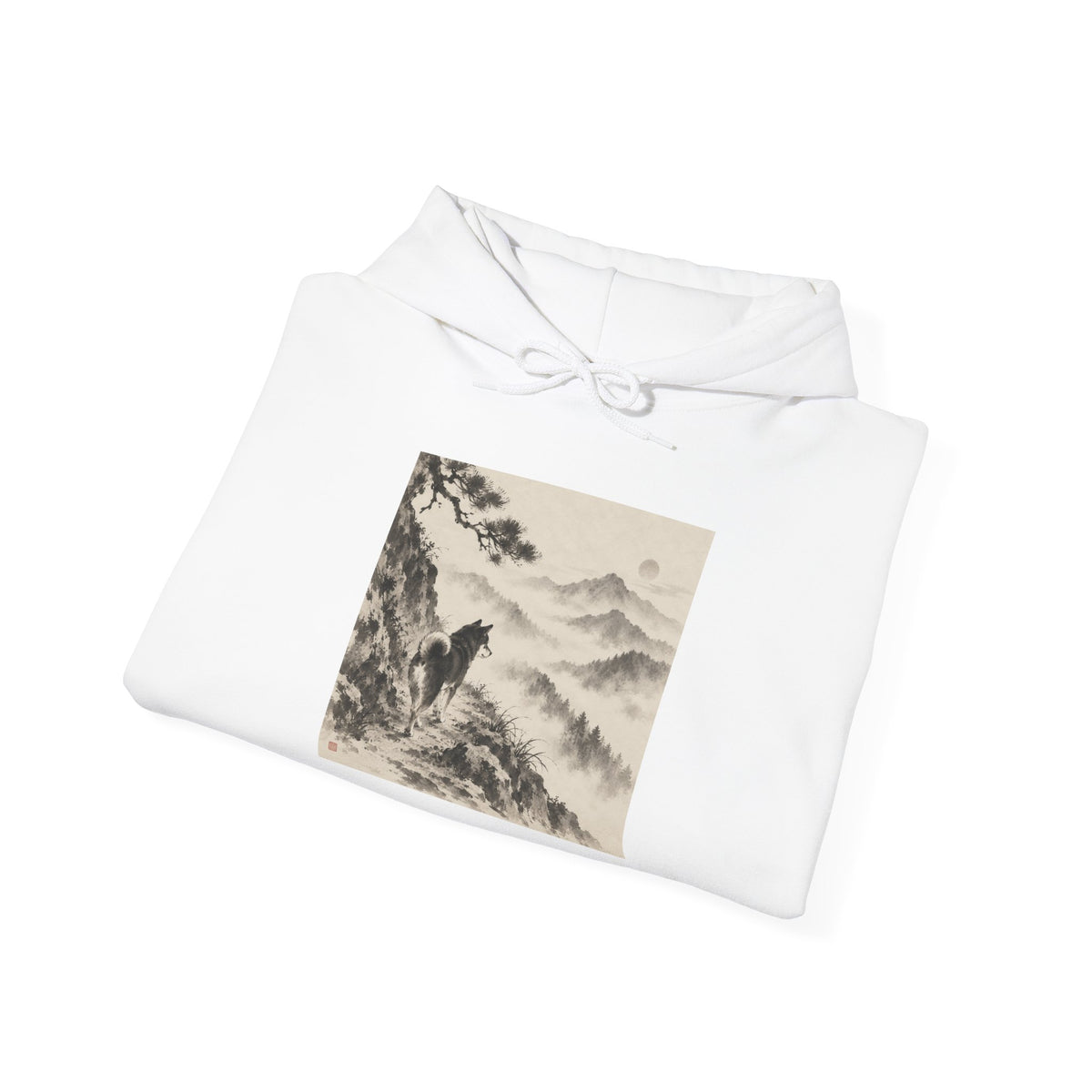 Misty Path | Shiba Inu Sumi-e Hoodie