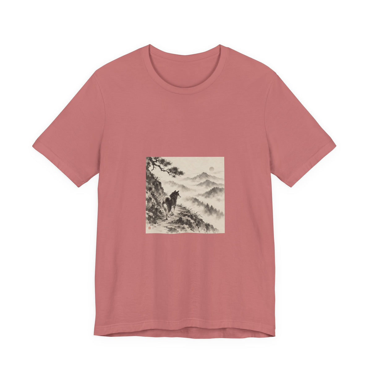 Misty Road | Shiba Inu Sumi-e T-shirt