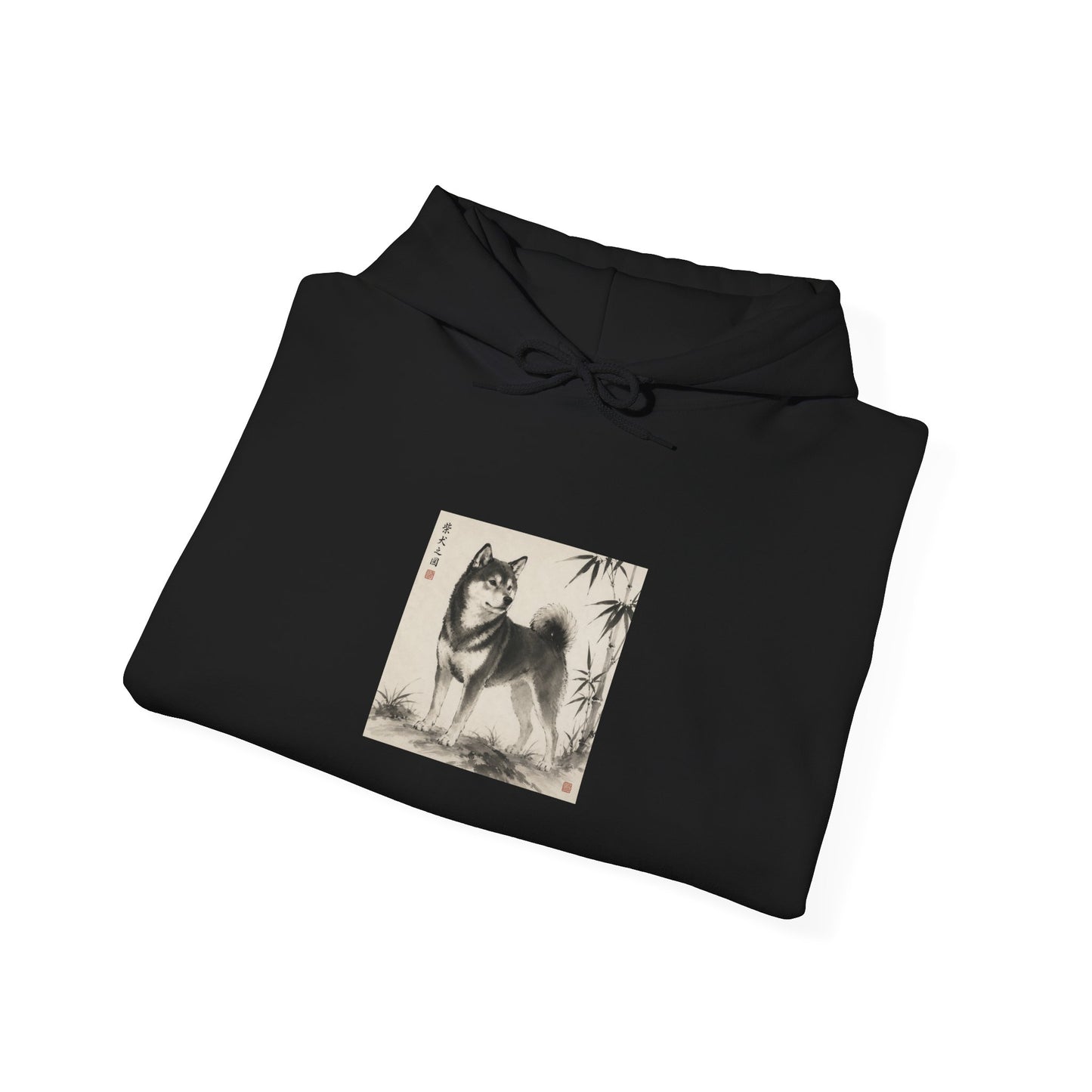 Sudadera con capucha Shiba Inu Sumi-e