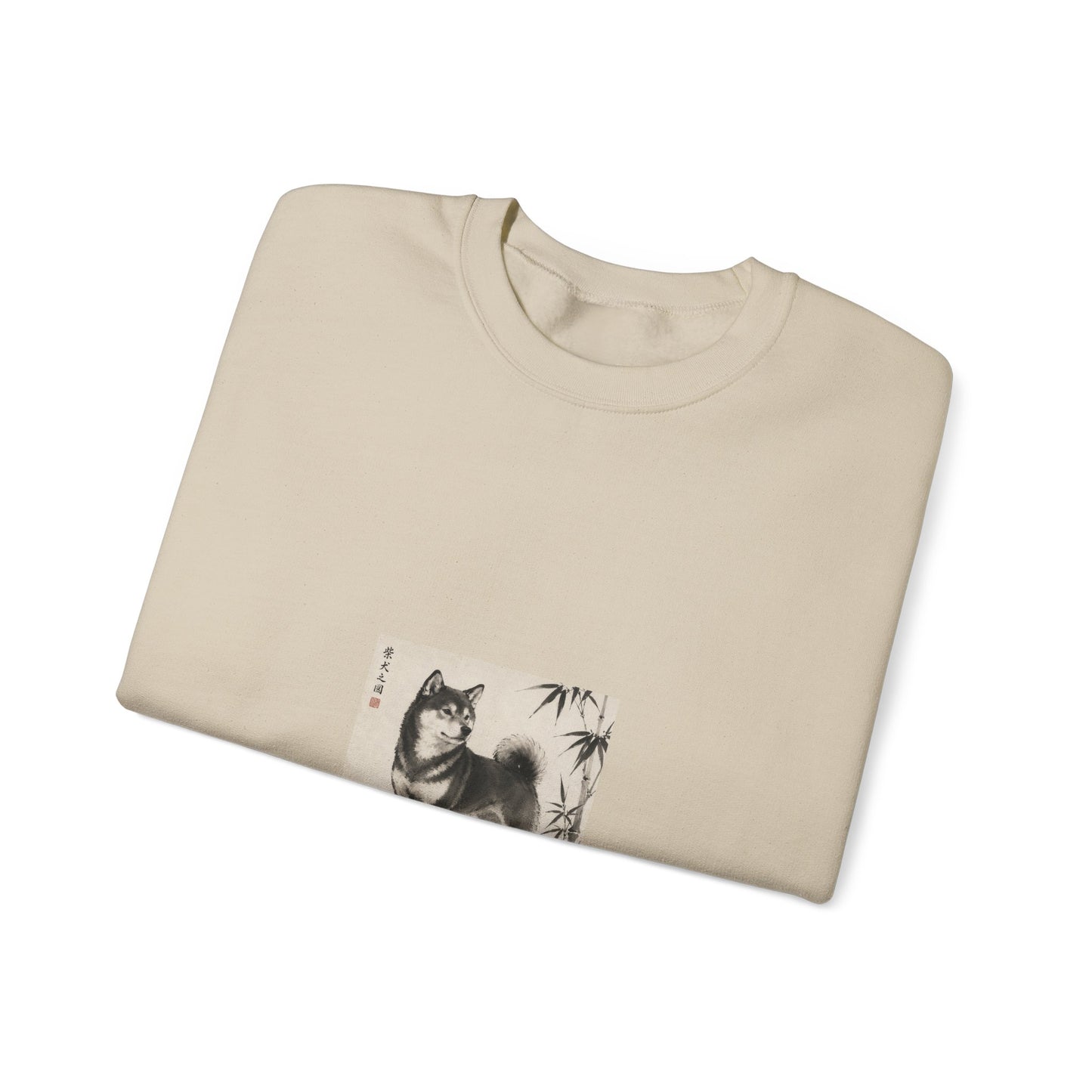 Shiba Inu Sumi-e Crewneck Sweatshirt
