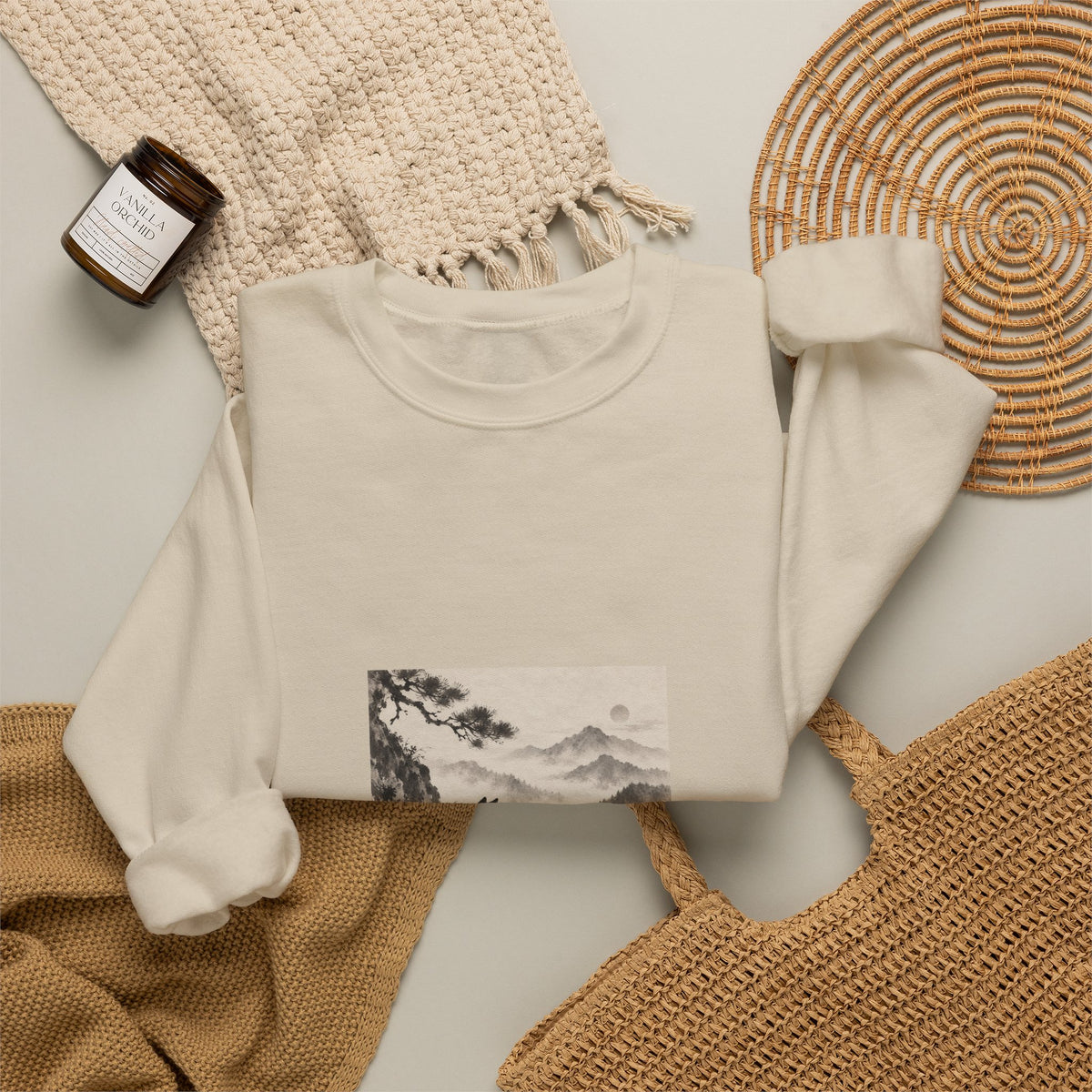 Kiriji | Shiba Inu Sumi-e Crewneck Sweatshirt