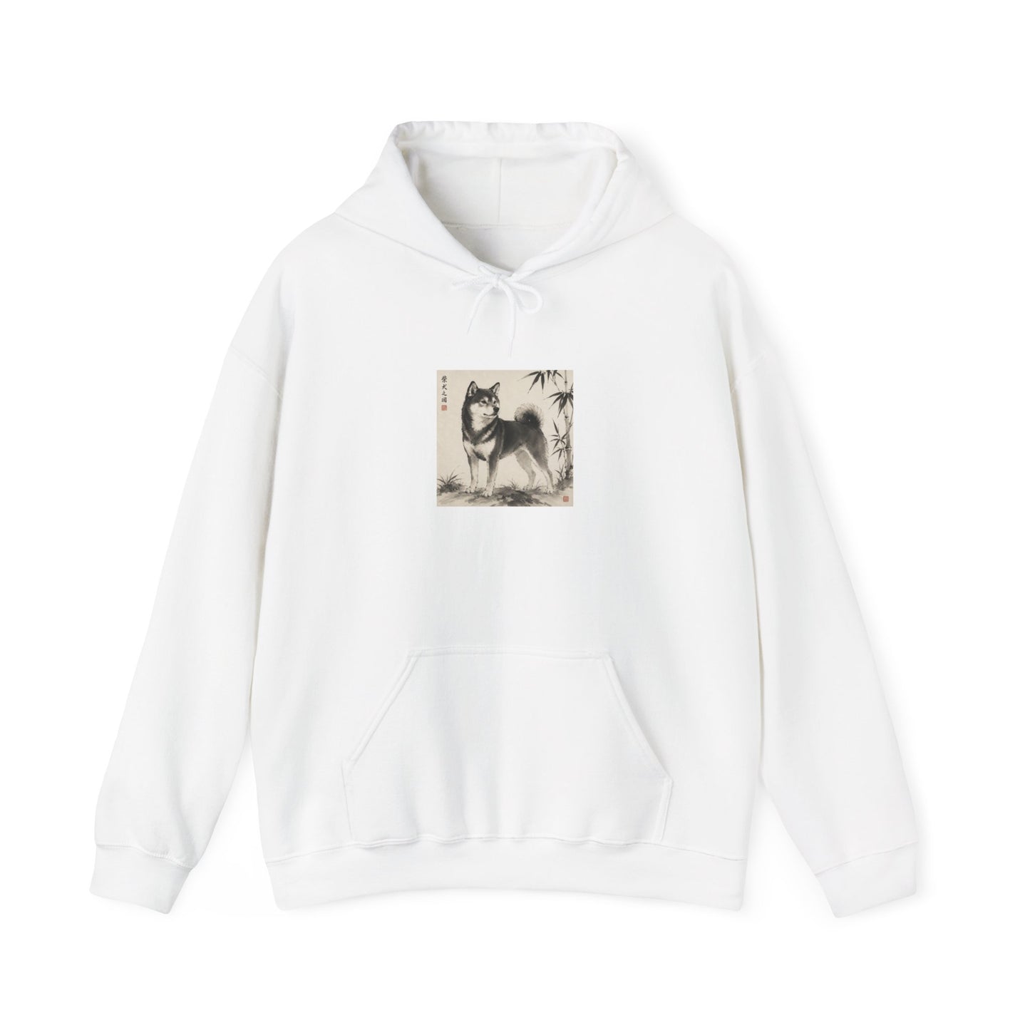 Sudadera con capucha Shiba Inu Sumi-e