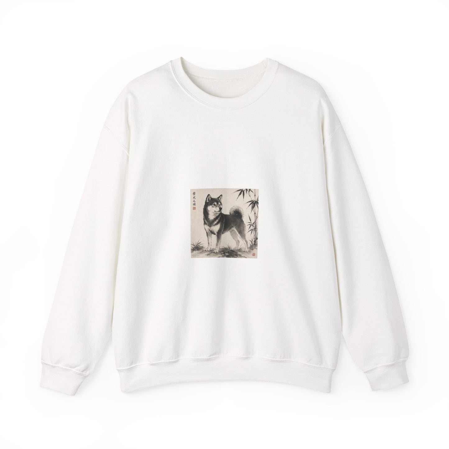 Shiba Inu Sumi-e Crewneck Sweatshirt