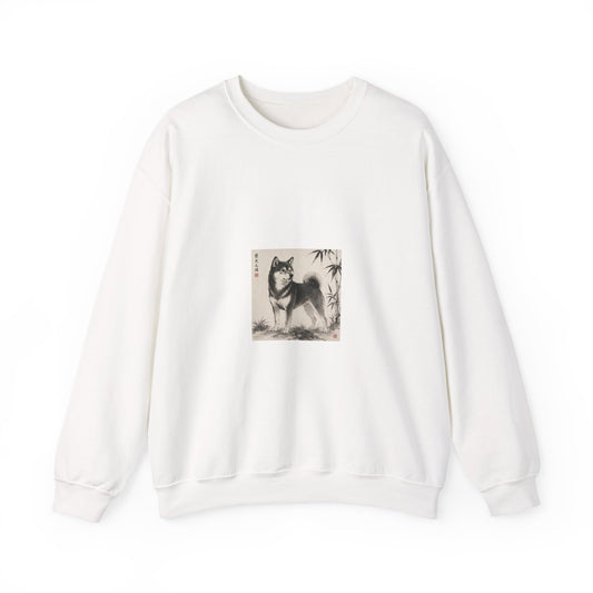 Shiba Inu Sumi-e Crewneck Sweatshirt