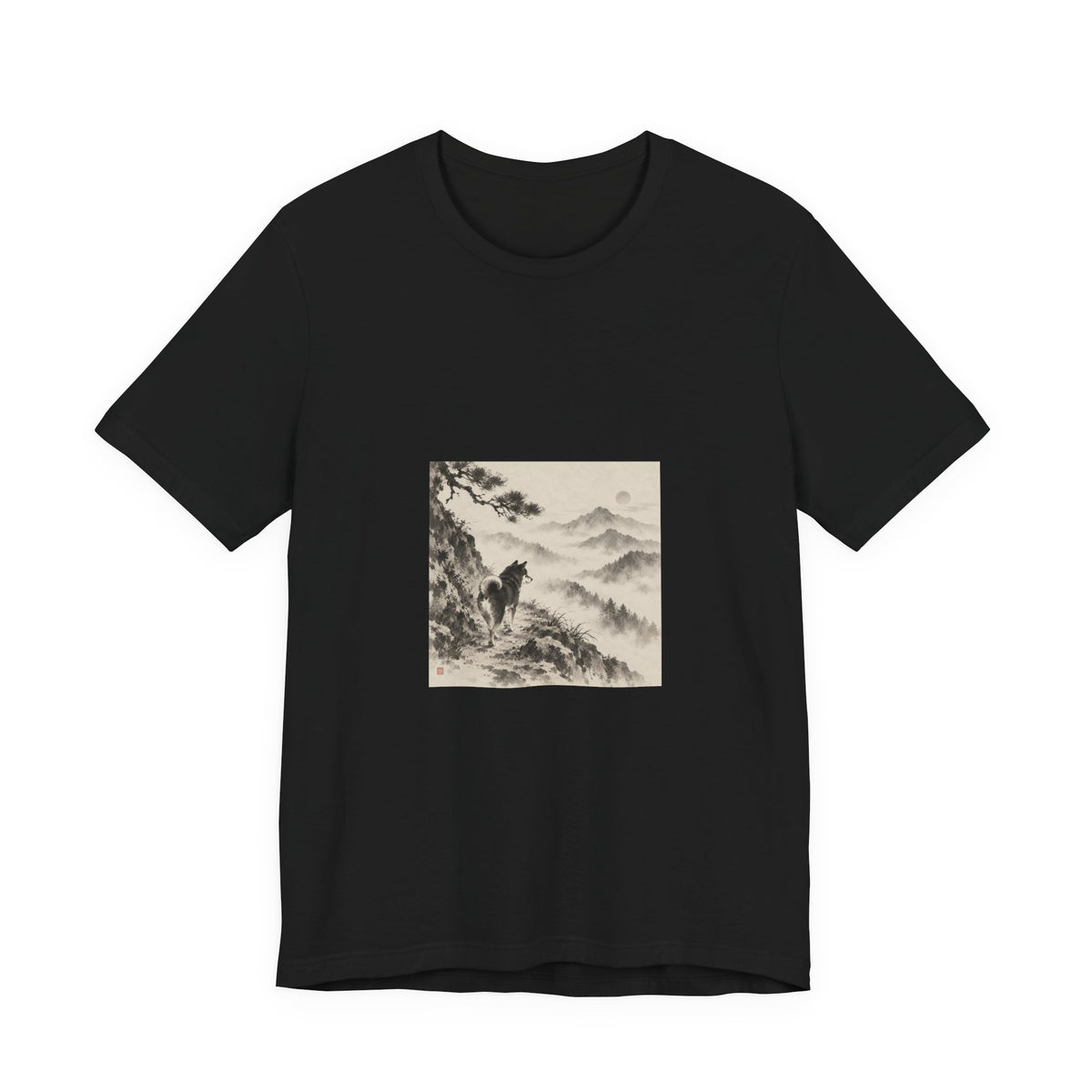 Misty Road | Shiba Inu Sumi-e T-shirt
