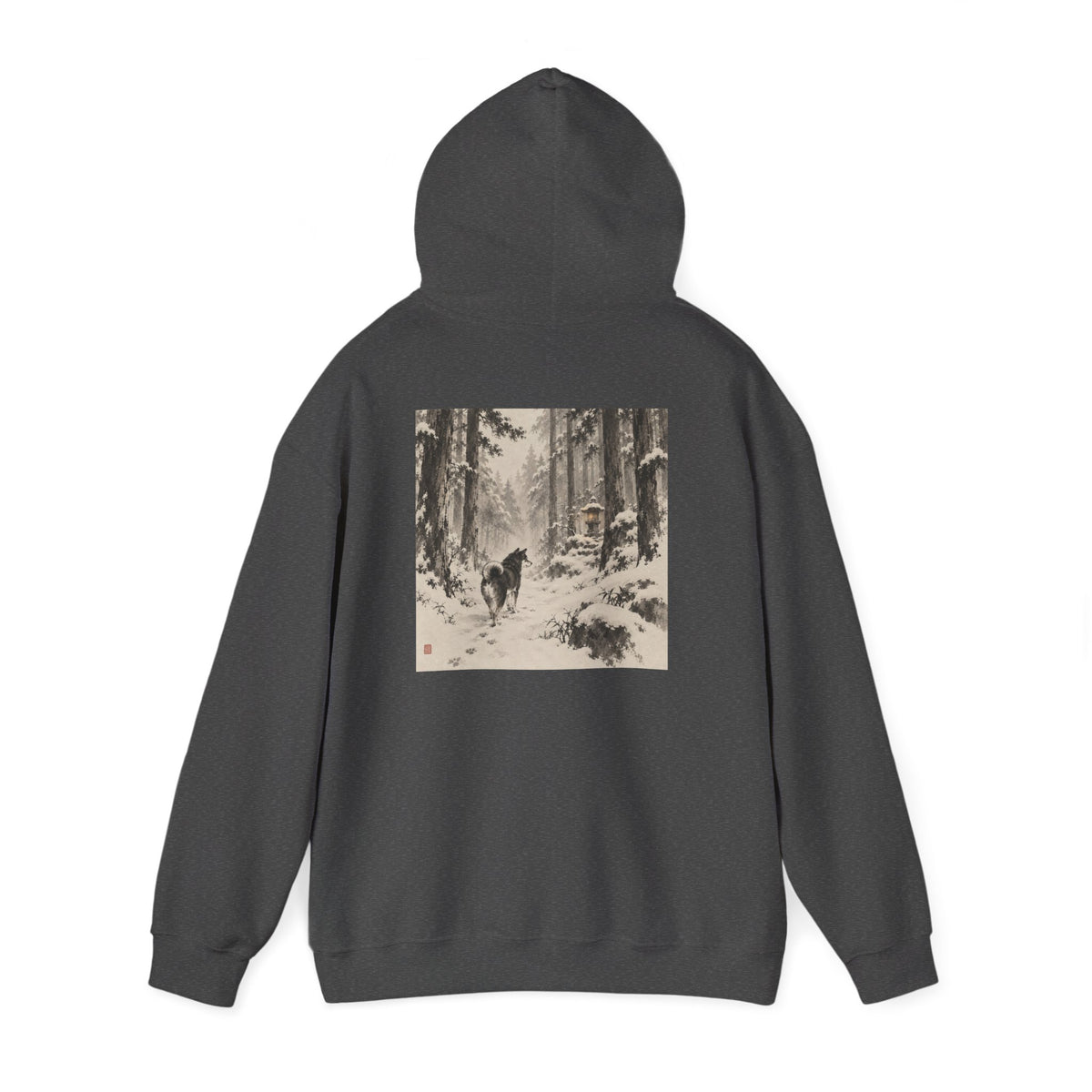 Snow Lantern | Shiba Inu Sumi-e Art Hoodie