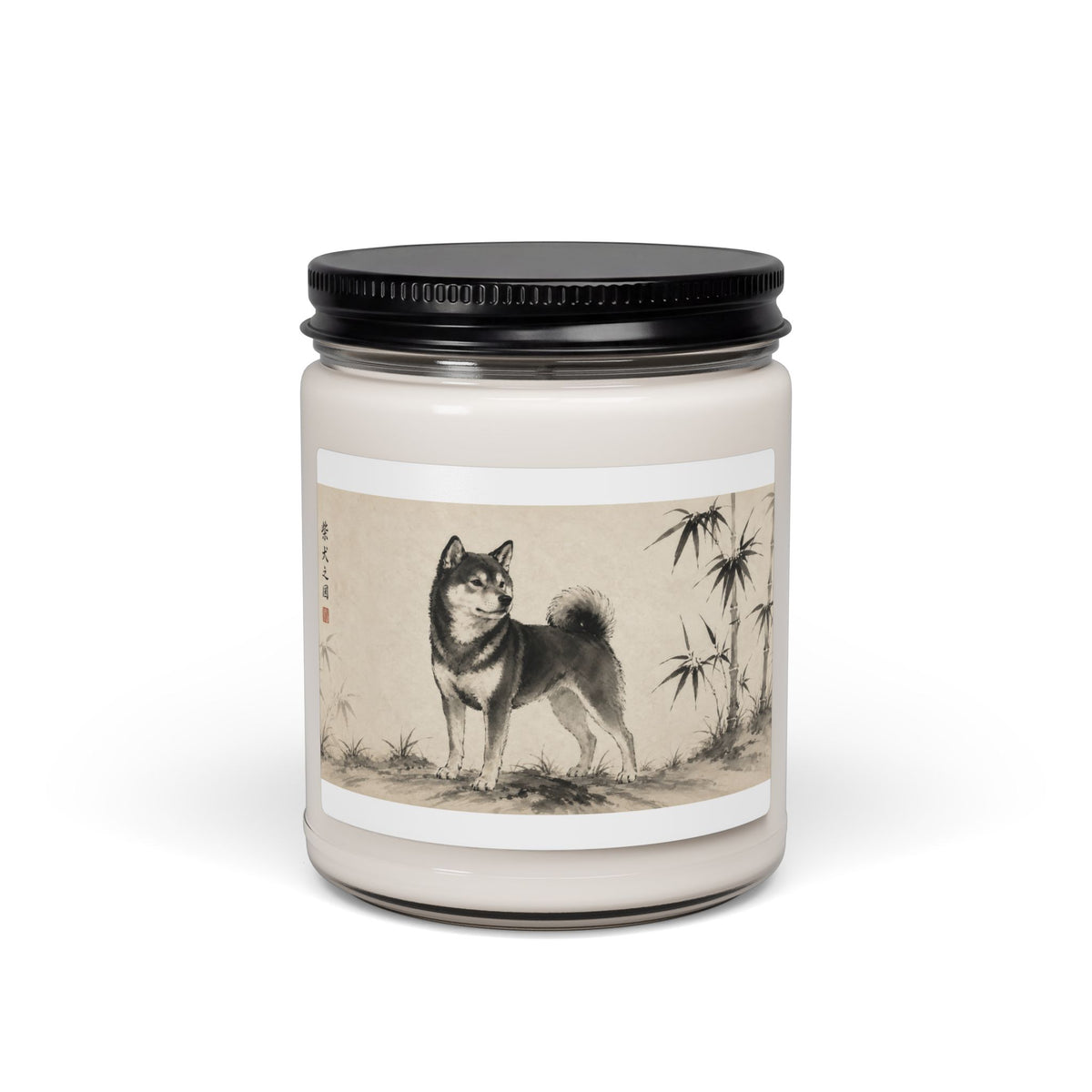 Bamboo Shadow | Shiba Inu Sumi-e Soy Candle