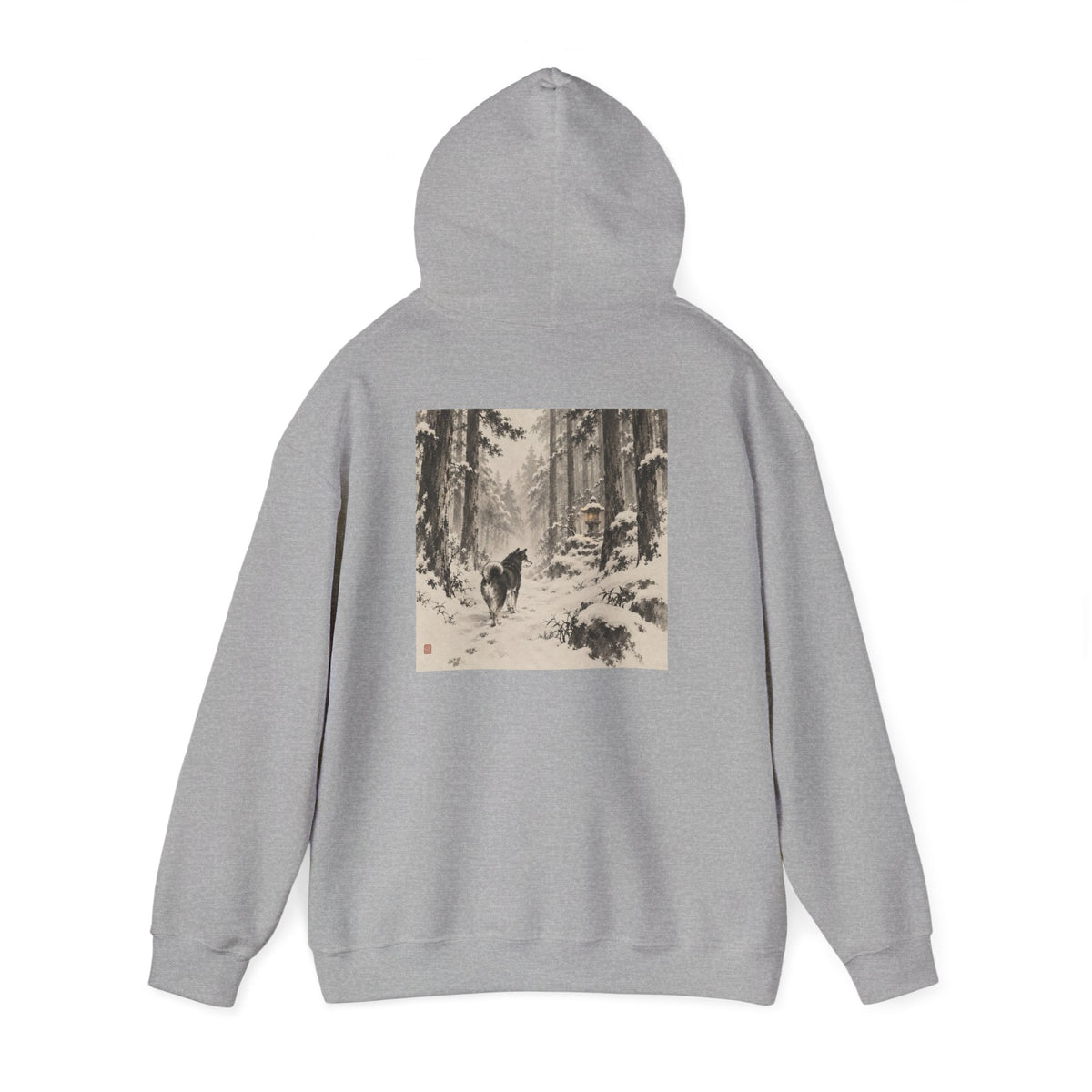 Snow Lantern | Shiba Inu Sumi-e Art Hoodie