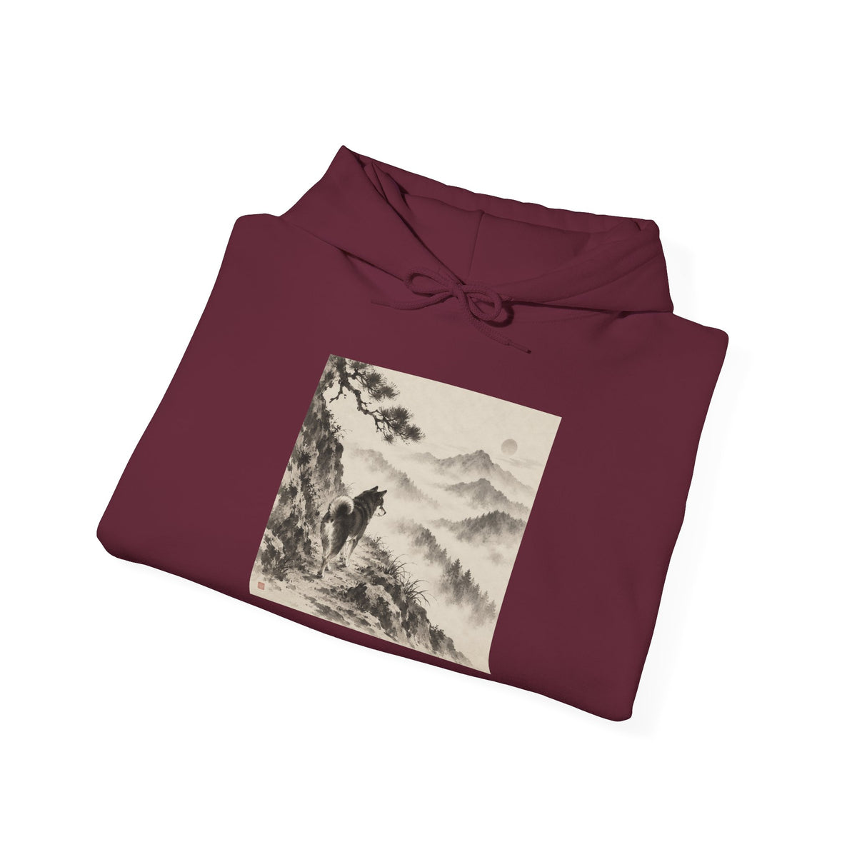 Misty Path | Shiba Inu Sumi-e Hoodie