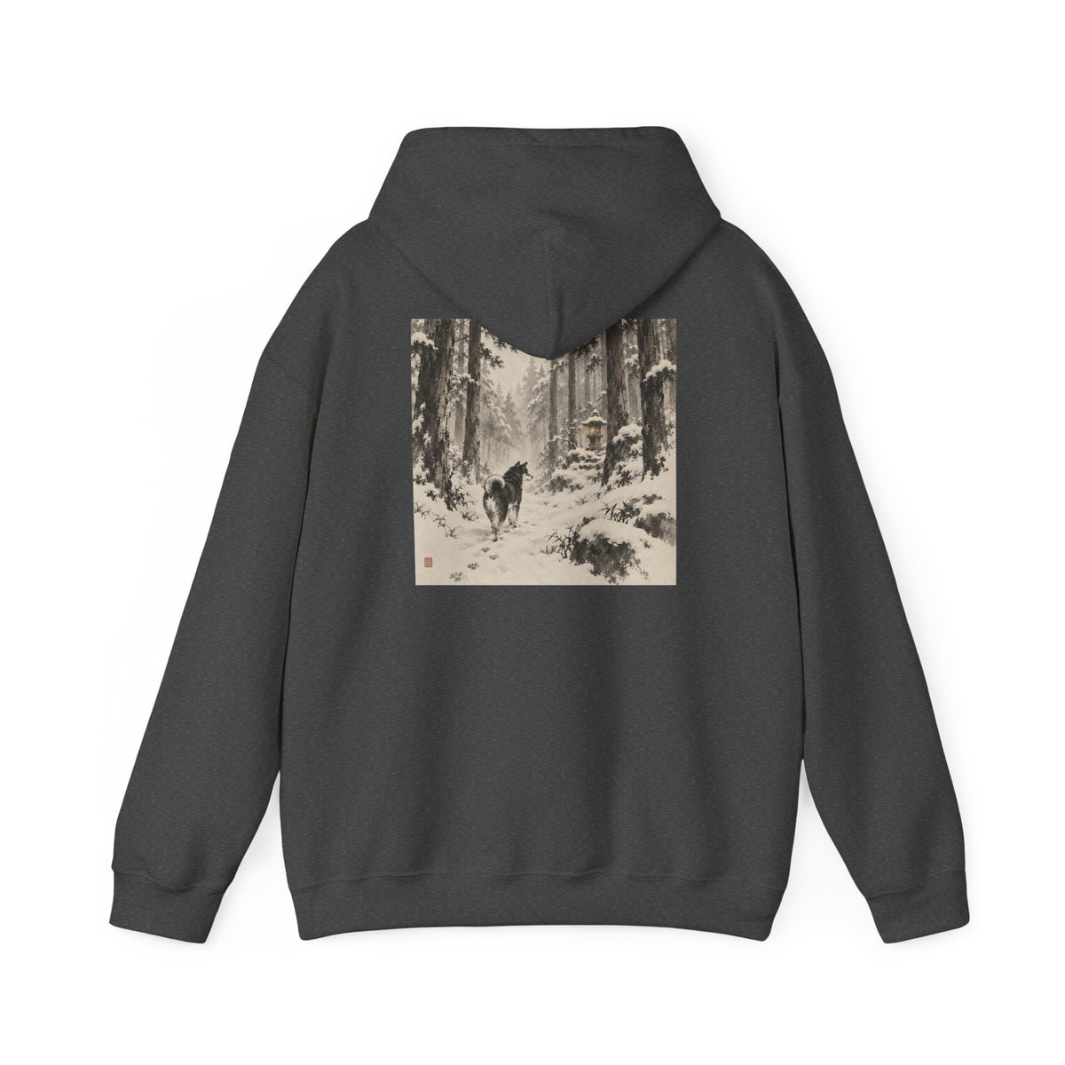 Snow Lantern | Shiba Inu Sumi-e Art Hoodie