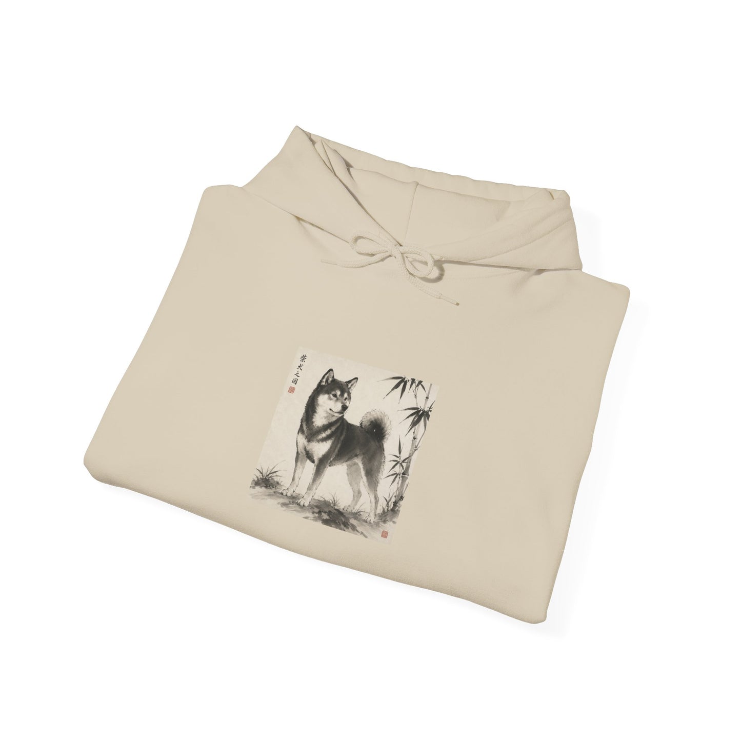 Sudadera con capucha Shiba Inu Sumi-e