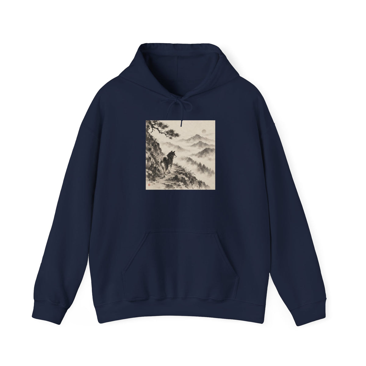 Misty Path | Shiba Inu Sumi-e Hoodie