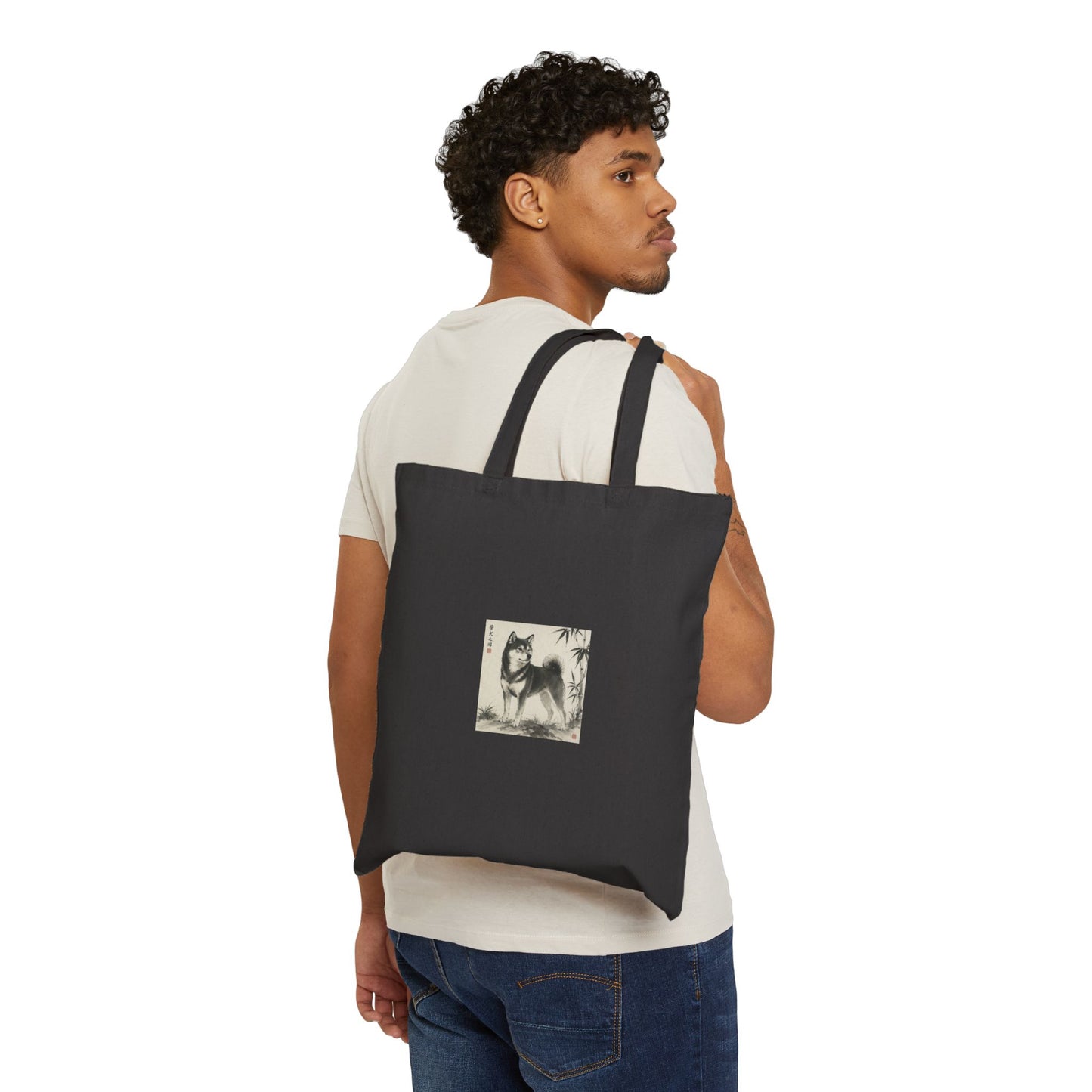 Shiba Inu Sumi-e Tote Bag