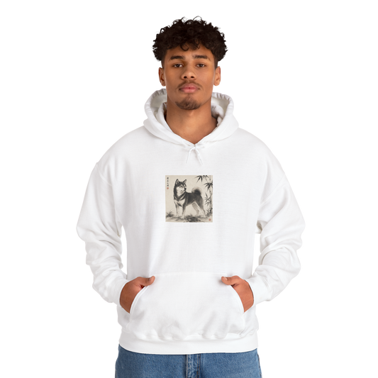 Shiba Inu Sumi-e Hoodie